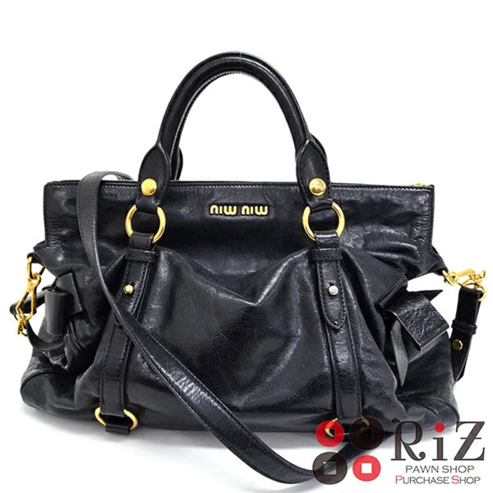 Miu Miu Handbag Shoulder Bag Messenger Black